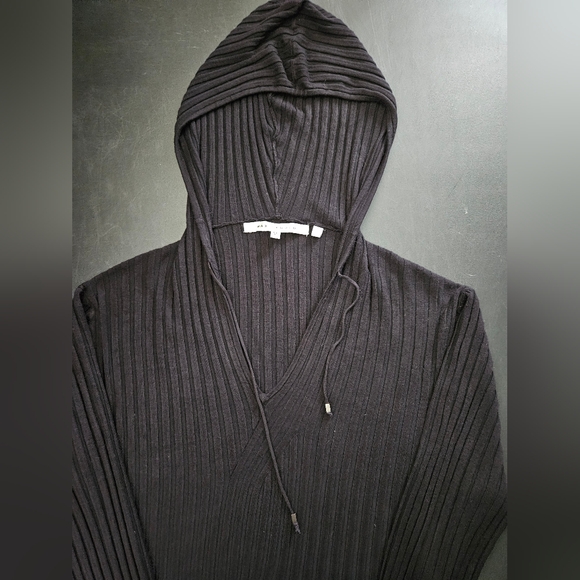 NWOT - Silk Blend Max Studio Black Stretch Hooded Jersey - Size XL - Picture 7 of 7